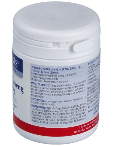 Ginseng Siberiano 1500 mg de Lamberts