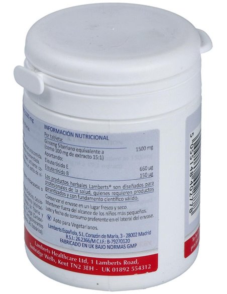 Ginseng Siberiano 1500 mg 60 Tabs. de Lamberts