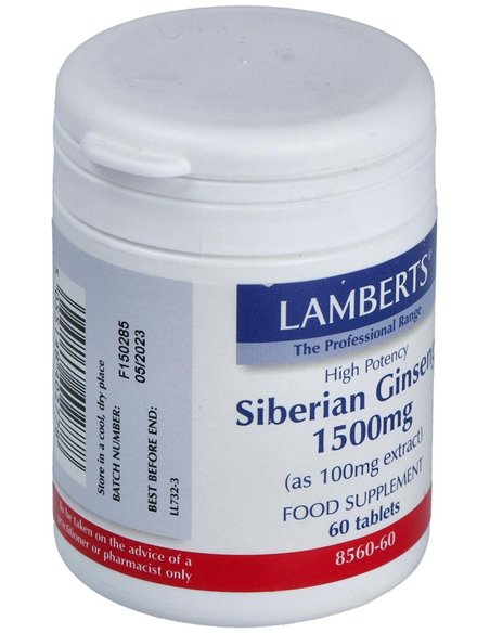 Ginseng Siberiano 1500 mg 60 Tabs. de Lamberts