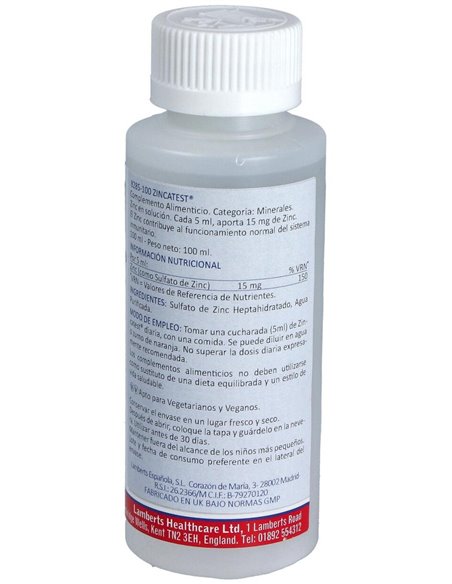 Zincatest 100 ml Líquido de Lamberts