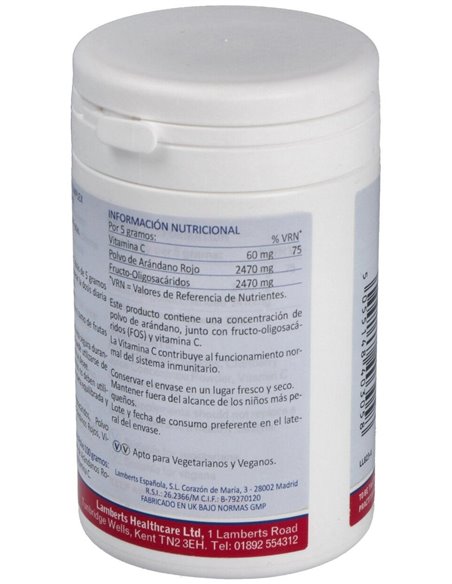 Complejo de Arándano con FOS y Vitamina C en Polvo 100 g de Lamberts