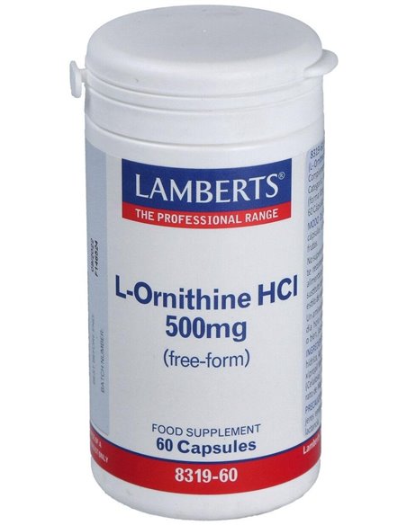 L-Ornitina HCl 500 mg 60 Caps. de Lamberts