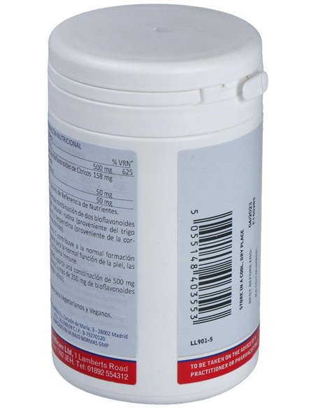 Rutina y Vitamina C 500 mg con Bioflavonoides de Lamberts