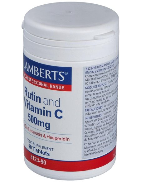 Rutina y Vitamina C 500 mg con Bioflavonoides 90 Tabs. de Lamberts