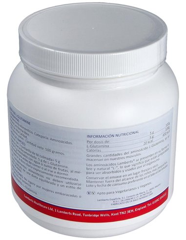 L-Glutamina en Polvo 500 g de Lamberts