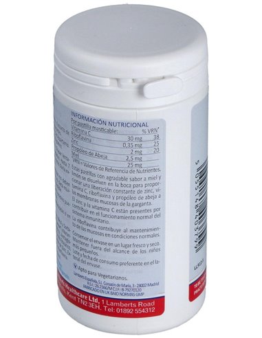 Zinc Plus (Masticable con Vit C, B2, Miel, Prop.) 100 Loz. de Lamberts