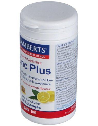 Zinc Plus (Masticable con Vit C, B2, Miel, Prop.) de Lamberts