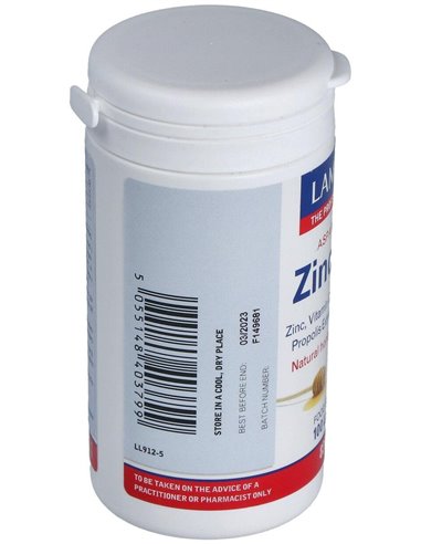 Zinc Plus (Masticable con Vit C, B2, Miel, Prop.) de Lamberts