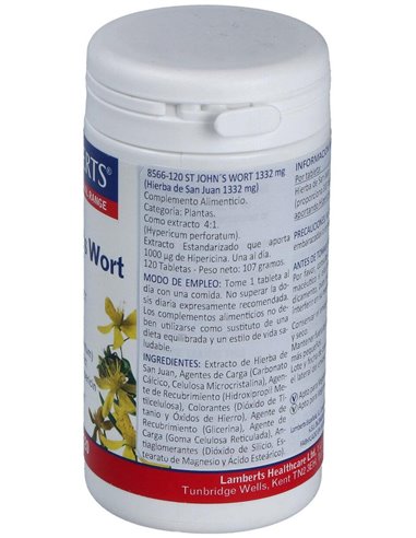 Hierba de San Juan 1332 mg (Hipericina 1000 µg) de Lamberts