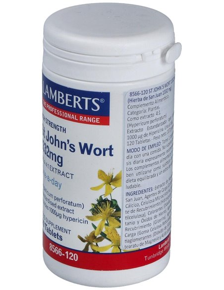 Hierba de San Juan 1332 mg (Hipericina 1000 µg) 120 Tabs. de Lamberts