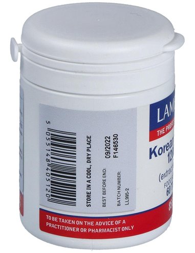 Ginseng Coreano 1200 mg 60 Tabs. de Lamberts