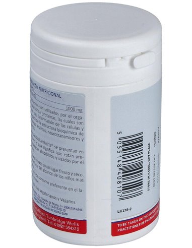 L-Arginina HCl 1000 mg 90 Tabs. de Lamberts