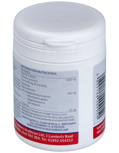 Te verde 5000 mg (Con 10 mg de L-Teanina) 60 Tabs. de Lamberts
