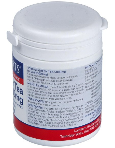 Te verde 5000 mg (Con 10 mg de L-Teanina) de Lamberts