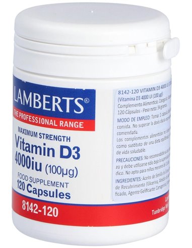 Vitamina D3 4000 UI (100 µg) de Lamberts