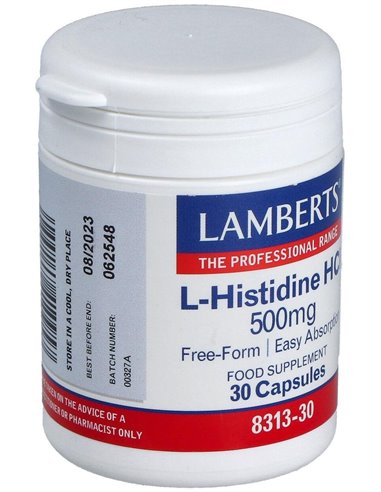 L-Histidina HCl 500 mg de Lamberts