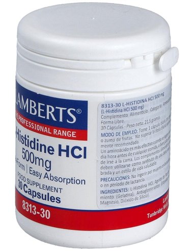 L-Histidina HCl 500 mg de Lamberts
