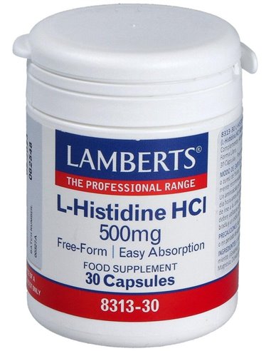 L-Histidina HCl 500 mg 30 Caps. de Lamberts