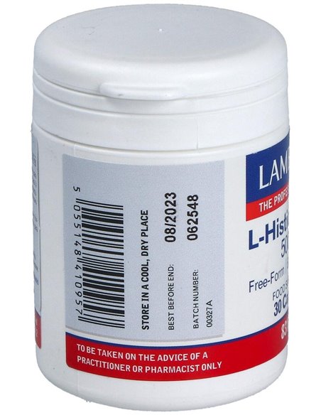 L-Histidina HCl 500 mg 30 Caps. de Lamberts