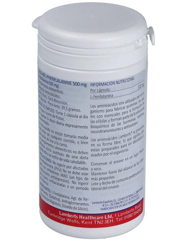 L-Fenilalanina 500 mg de Lamberts