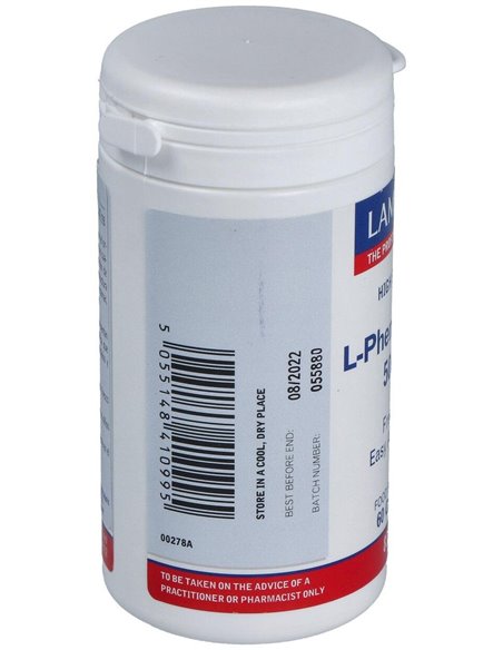 L-Fenilalanina 500 mg 60 Caps. de Lamberts