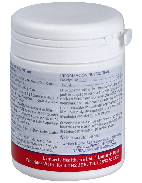 Taurina 500 mg de Lamberts
