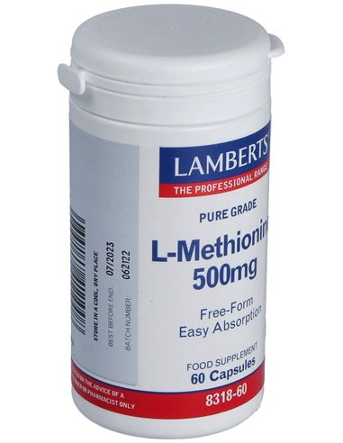 L-Metionina 500 mg 60 Caps. de Lamberts