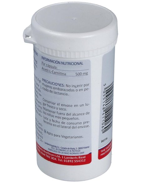 L-Acetil Carnitina HCl 500 mg de Lamberts