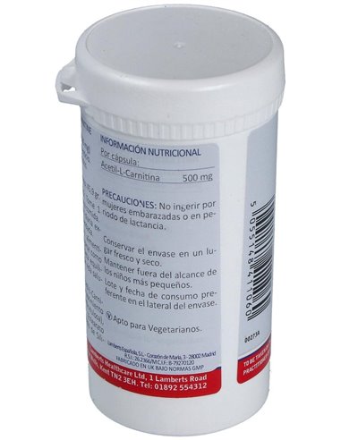 L-Acetil Carnitina HCl 500 mg de Lamberts