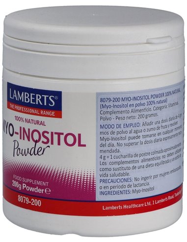 Myo Inositol en polvo 100% Natural de Lamberts