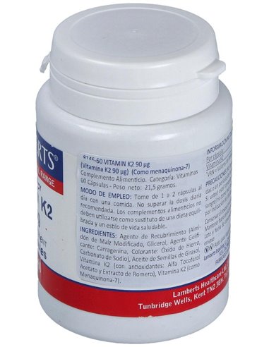 Vitamina K2 (como MK-7) 90 µg de Lamberts