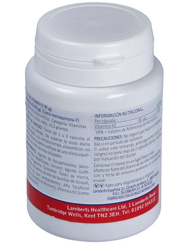 Vitamina K2 (como MK-7) 90 µg de Lamberts