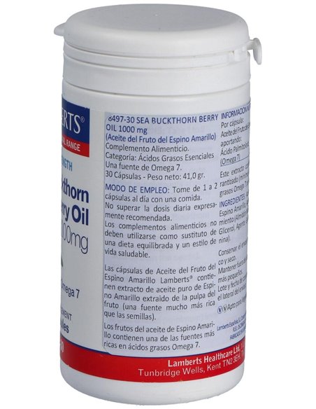 Aceite del fruto del Espino Amarillo 1000 mg 30 Caps. de Lamberts