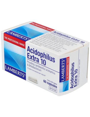 Acidophilus Extra 10 (10000 millones por cápsula) de Lamberts