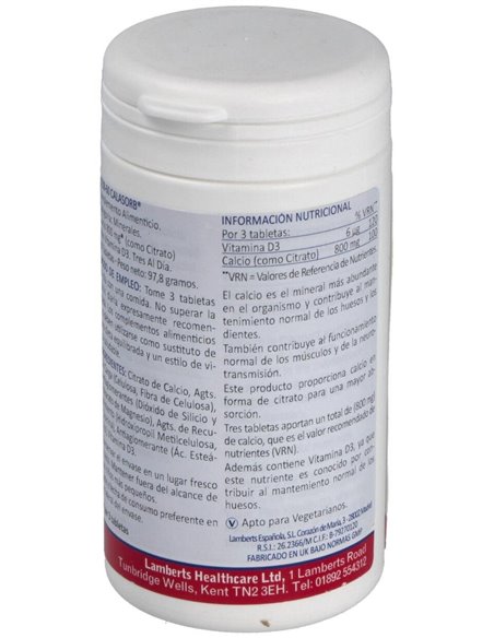 CalAbsorb® (Calcio 800 mg como citrato) 60 Tabs. de Lamberts