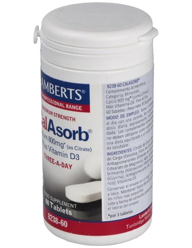 CalAbsorb® (Calcio 800 mg como citrato) de Lamberts