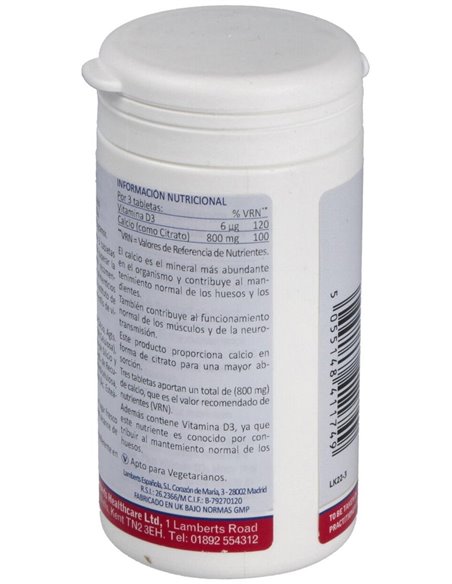 CalAbsorb® (Calcio 800 mg como citrato) 60 Tabs. de Lamberts