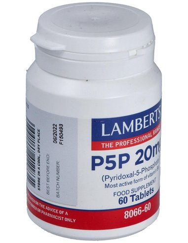 P5P 20 mg (Piridoxal-5-Fosfato) de Lamberts