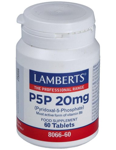 P5P 20 mg (Piridoxal-5-Fosfato) 60 Tabs. de Lamberts