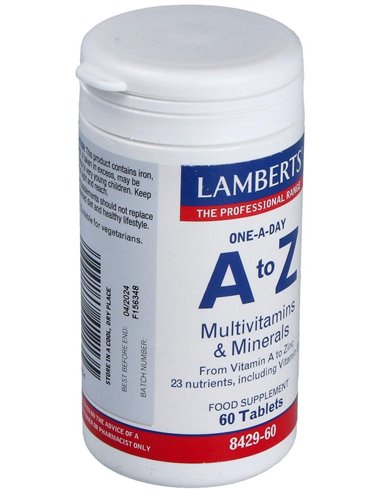 A to Z Multi (Vitaminas y Minerales) Una al Día 60 Tabs. de Lamberts