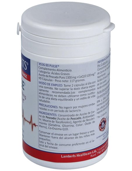 Pulse® (Aceite Pescado 1300 mg  + CoQ10 100 mg) de Lamberts