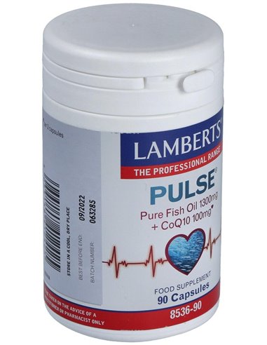 Pulse® (Aceite Pescado 1300 mg  + CoQ10 100 mg) 90 Caps. de Lamberts