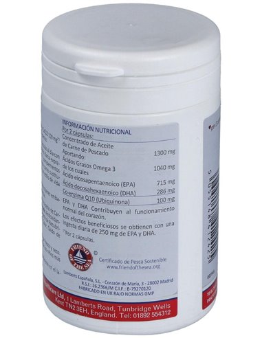 Pulse® (Aceite Pescado 1300 mg  + CoQ10 100 mg) 90 Caps. de Lamberts