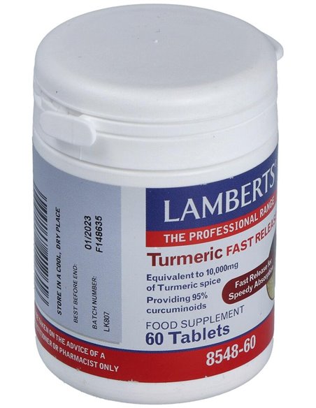 Cúrcuma de Liberación Rápida 60 Tabs. de Lamberts
