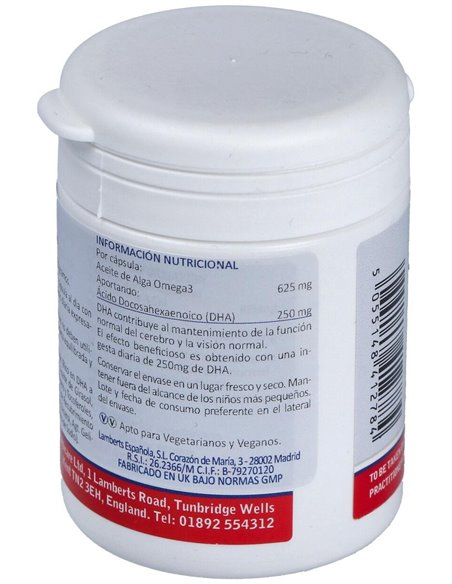 DHA Vegano 250 mg 60 Caps. de Lamberts