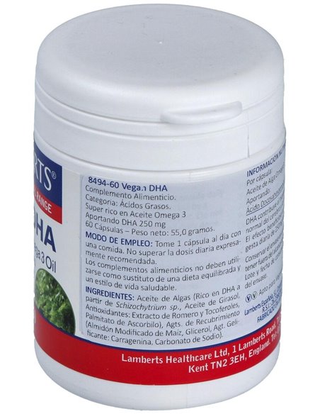 DHA Vegano 250 mg de Lamberts