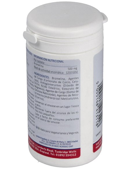 Bromelina 1250 GDU 60 Tabs. de Lamberts