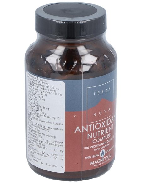 Nutrientes Antioxidantes Complex 100 Vcáps  de Terranova