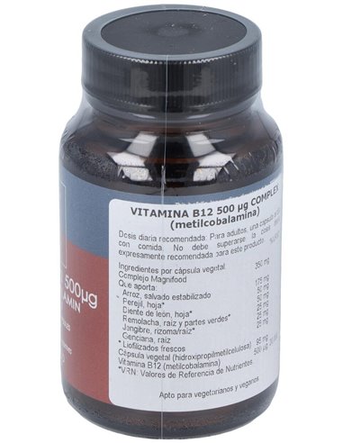 Vitamina B12 500 ?g Complex (Metilcobalamina) 50 Vcáps de Terranova