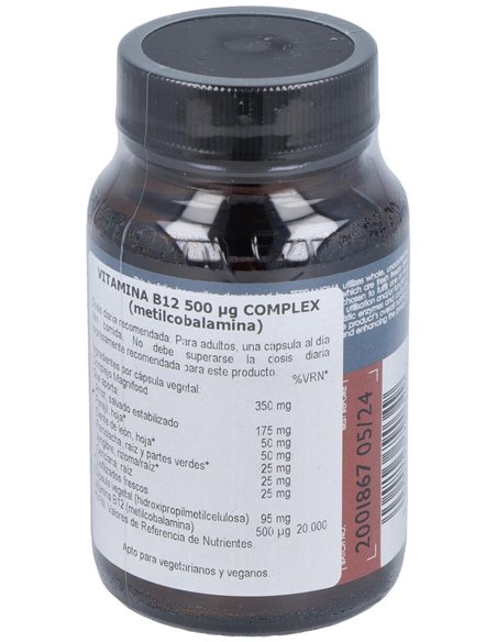 Vitamina B12 500Mcg Complex (Metilcobalamina) 50Vc de Terranova